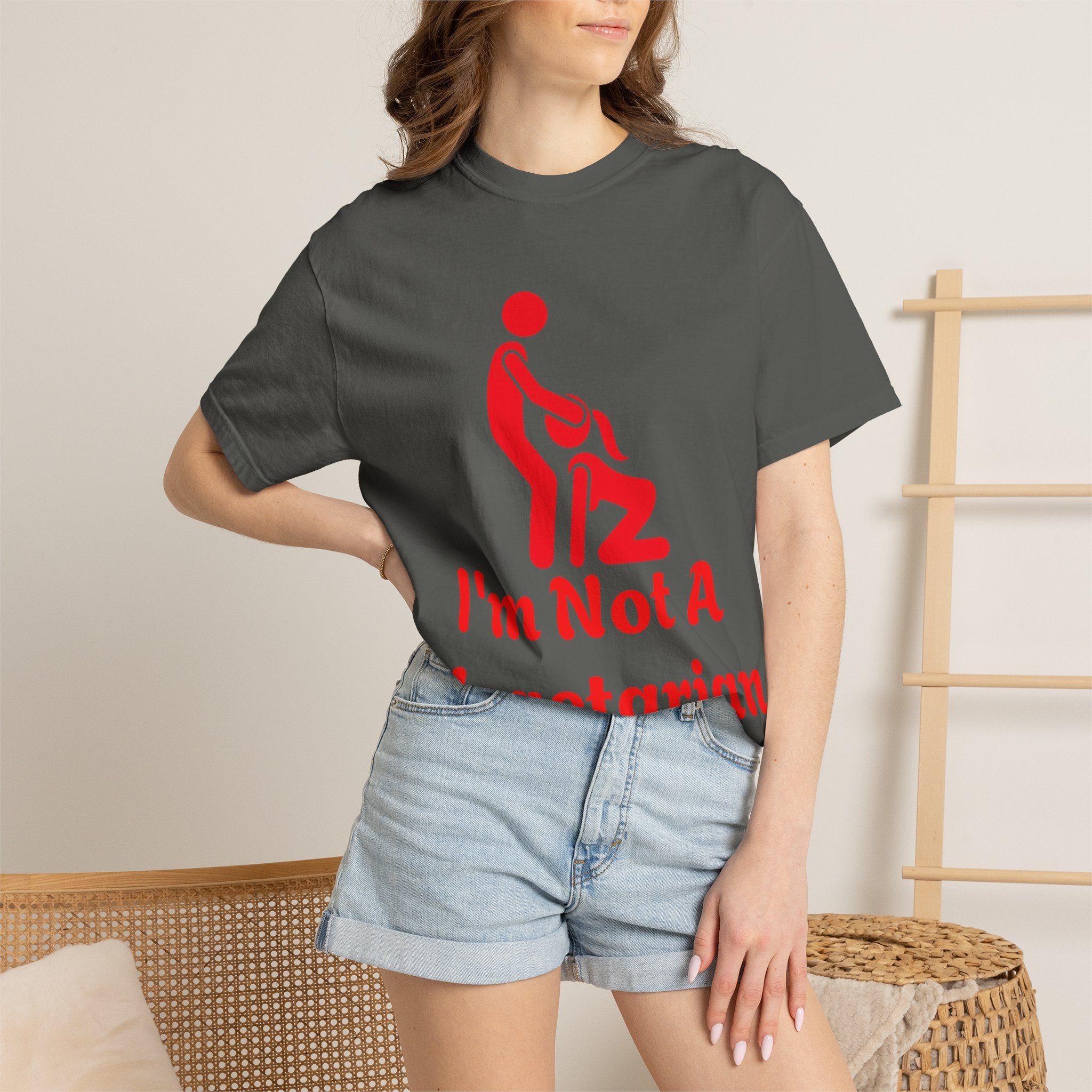 Graphic Adult T‑Shirt — "I'm Not A Vegetarian" Funny Meat Lover Tee