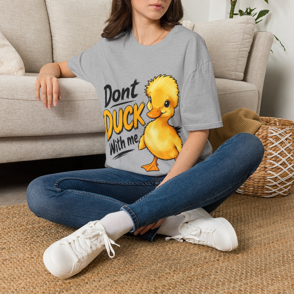 Don't Duck With Me Adult T-Shirt — Cute Yellow Duck Graphic Tee