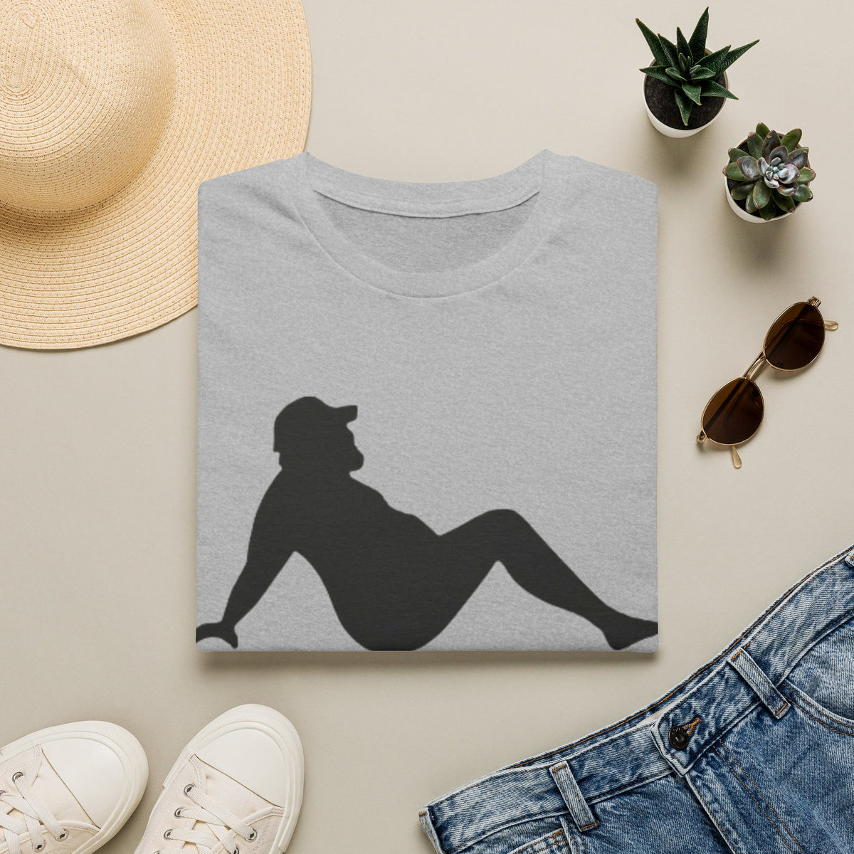 Curvy Silhouette Adult T-Shirt — "Real Men Have Curves" Graphic Tee