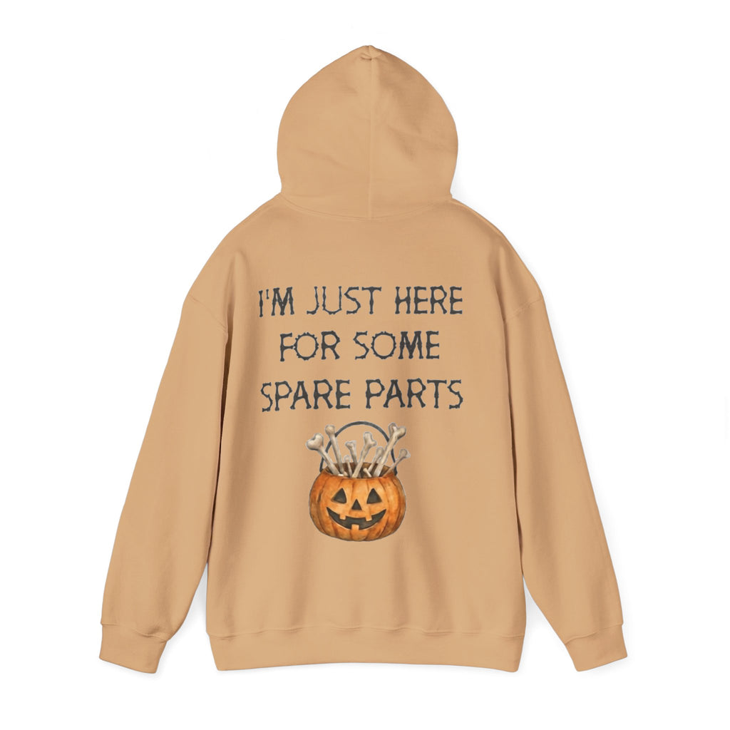 Halloween Pumpkin 'I'm Just Here for Some Spare Parts' Adult Hoodie