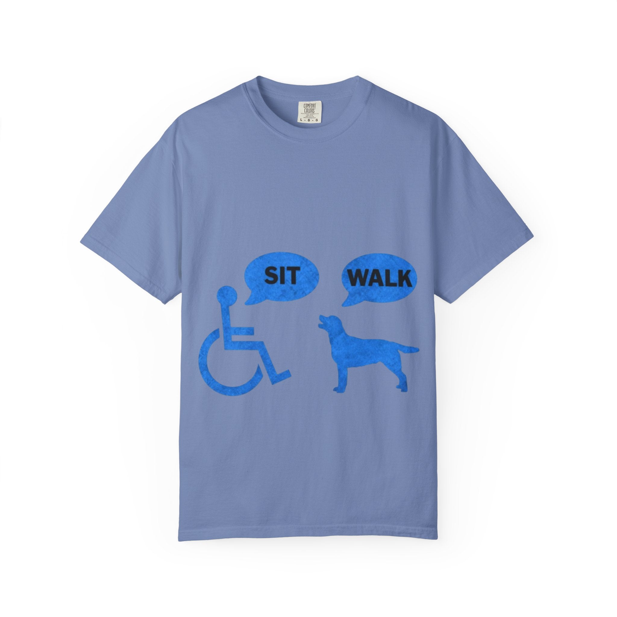 Disabled Veteran & Service Dog T-Shirt — "Sit / Walk" Graphic Tee