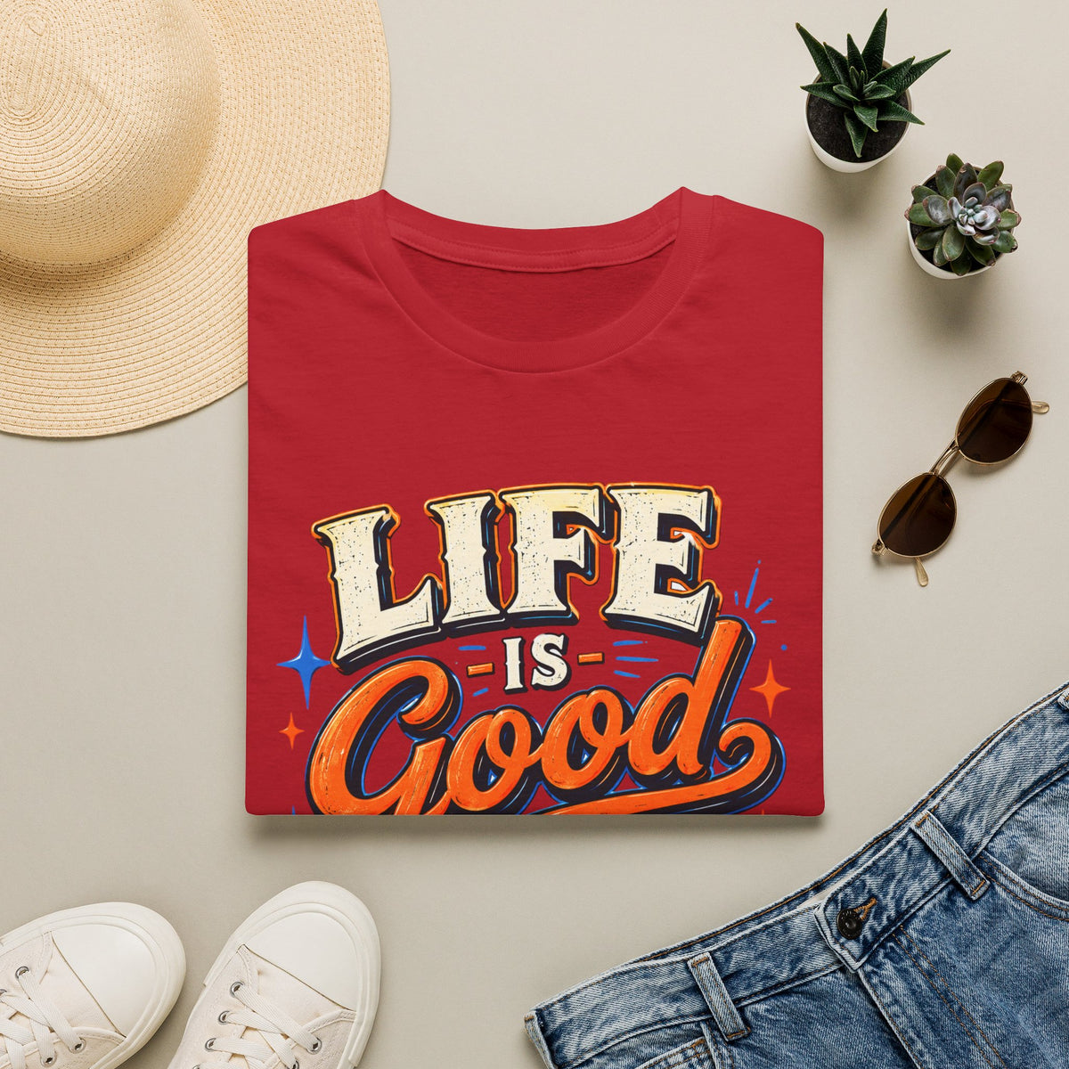 Life Is Good Adult T‑Shirt — "Life Is Good, You Should Get One" Retro Graphic Tee