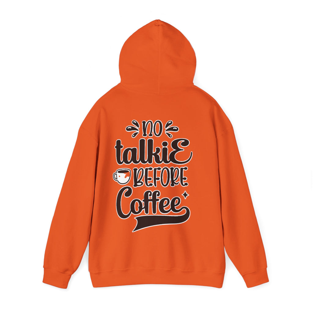 Adult Hoodie — 'No Talkie Before Coffee' Graphic Pullover