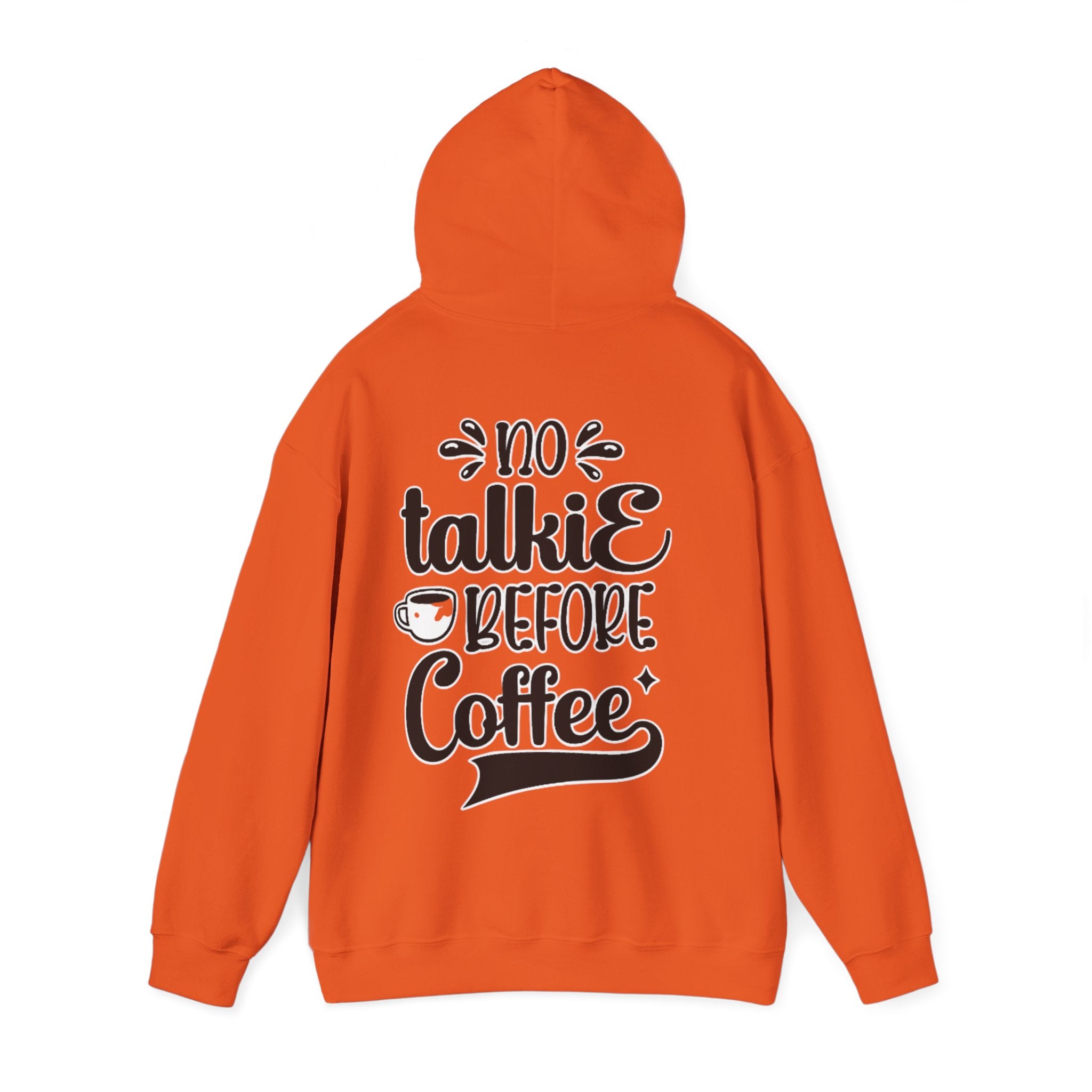 Adult Hoodie — 'No Talkie Before Coffee' Graphic Pullover