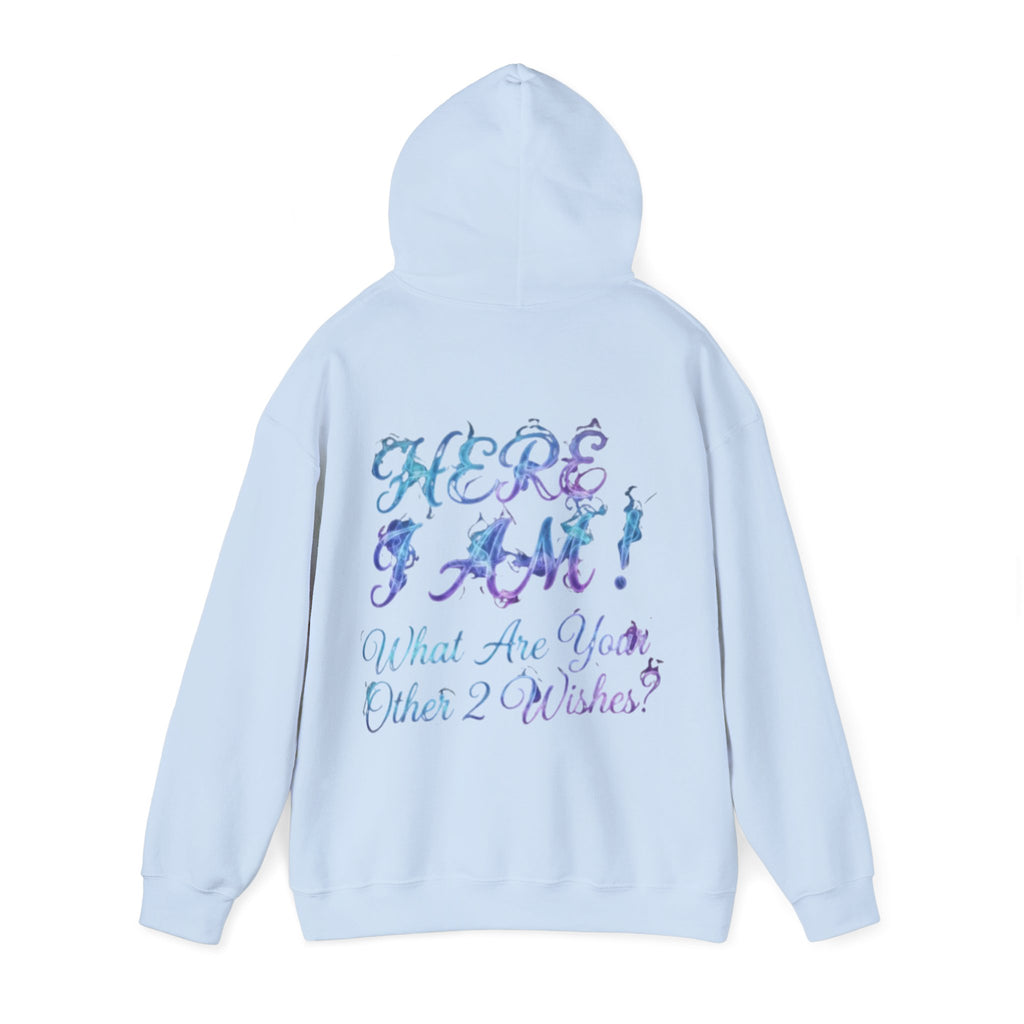 Adult Hoodie — “Here I Am!” Inspirational Script Hooded Sweatshirt