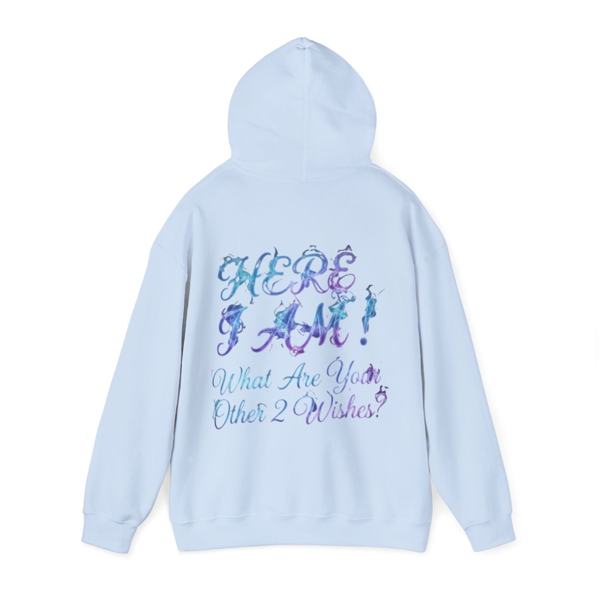 Adult Hoodie — “Here I Am!” Inspirational Script Hooded Sweatshirt
