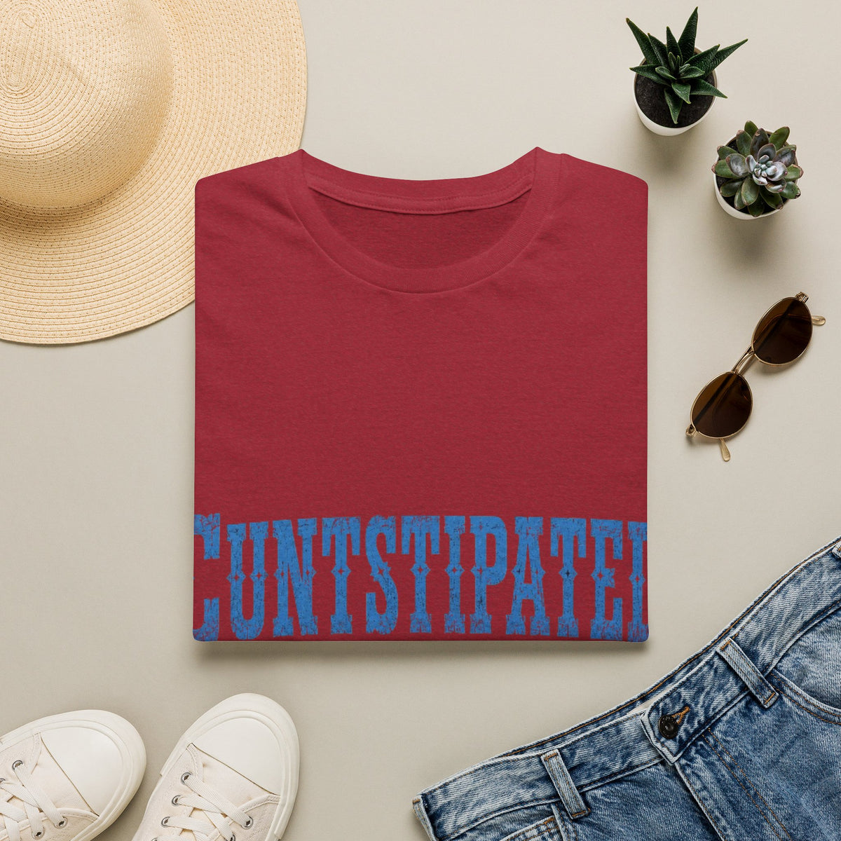 Graphic Adult Tee — 'Cuntstipated' Bold Text Shirt