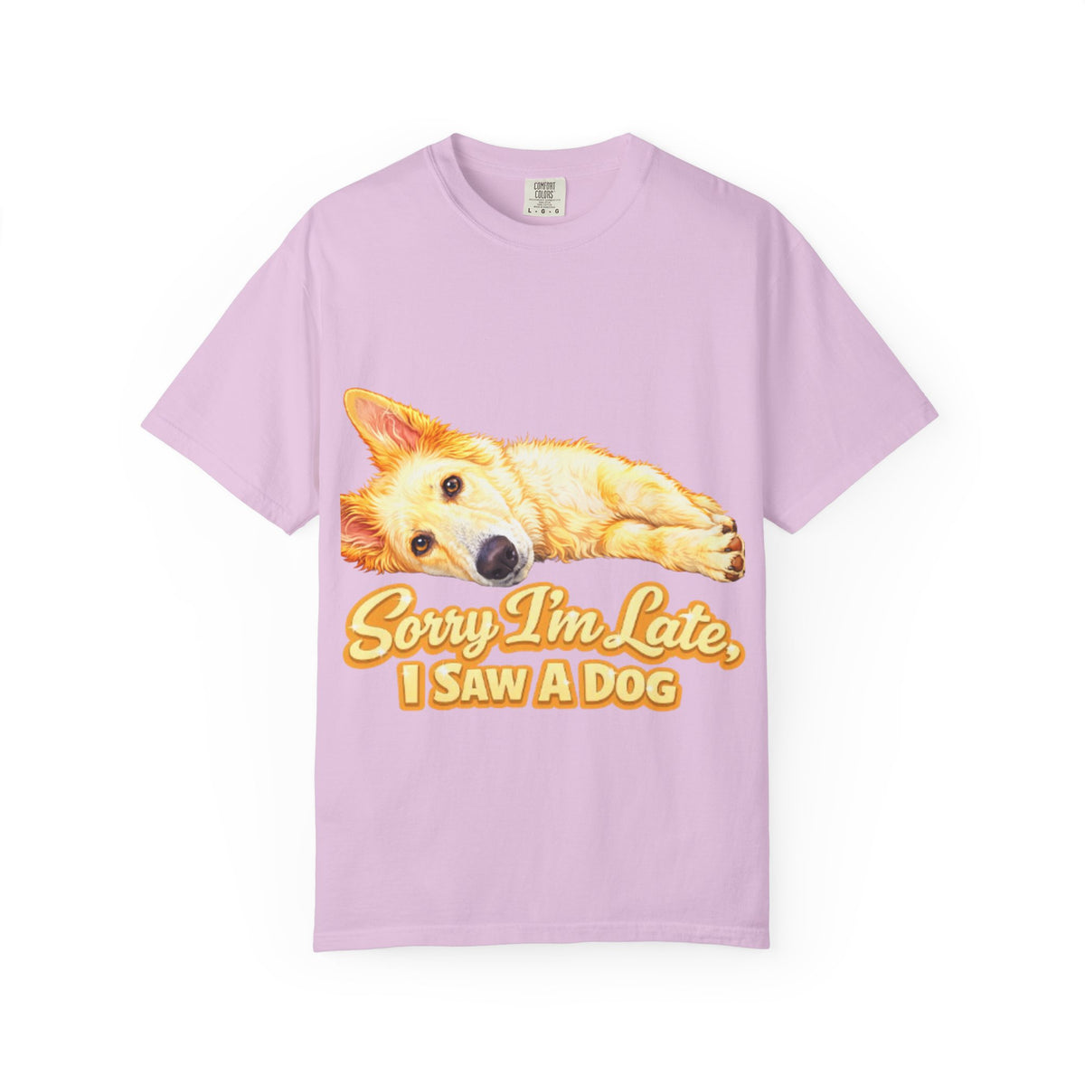 Dog Lover Adult T-Shirt — “Sorry I’m Late, I Saw a Dog” Tyra Collection