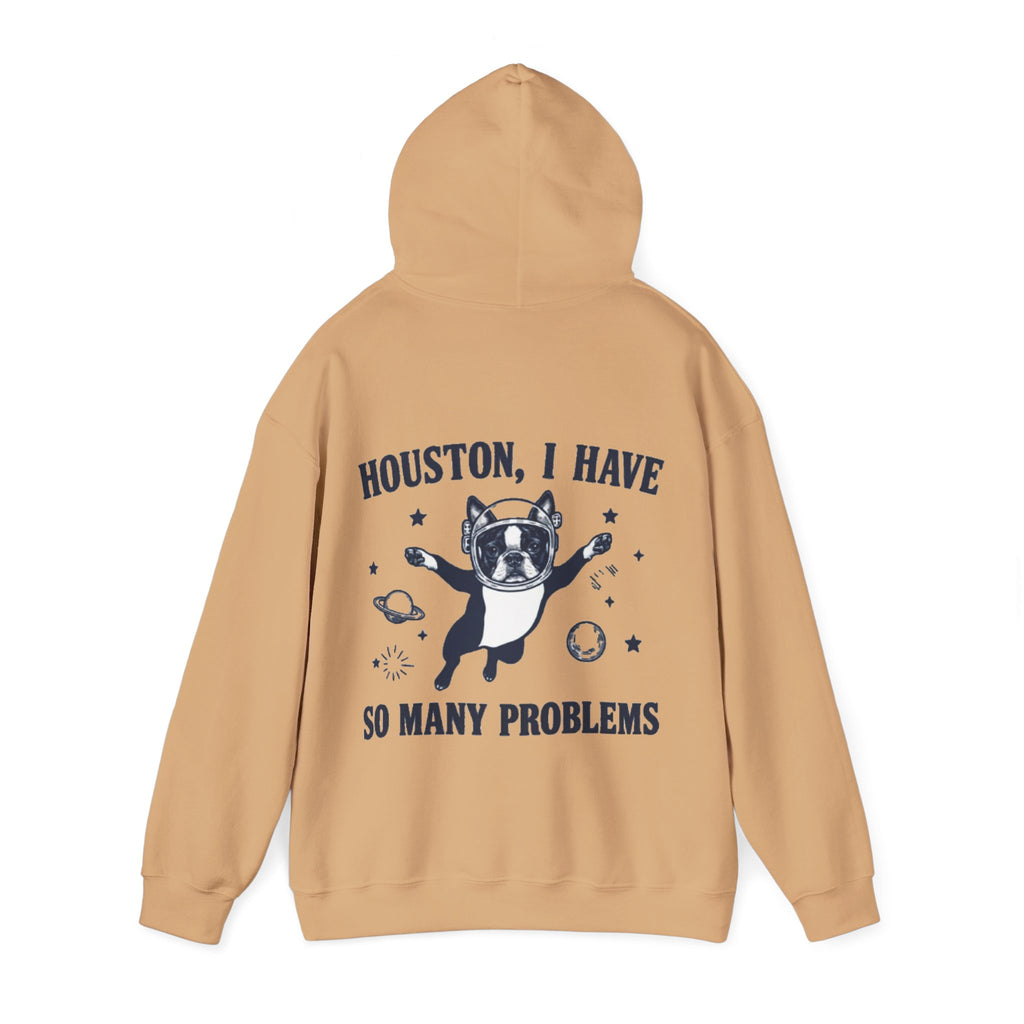 Houston, I Have So Many Problems Adult Hoodie — Funny Space French Bulldog Graphic Hoodie