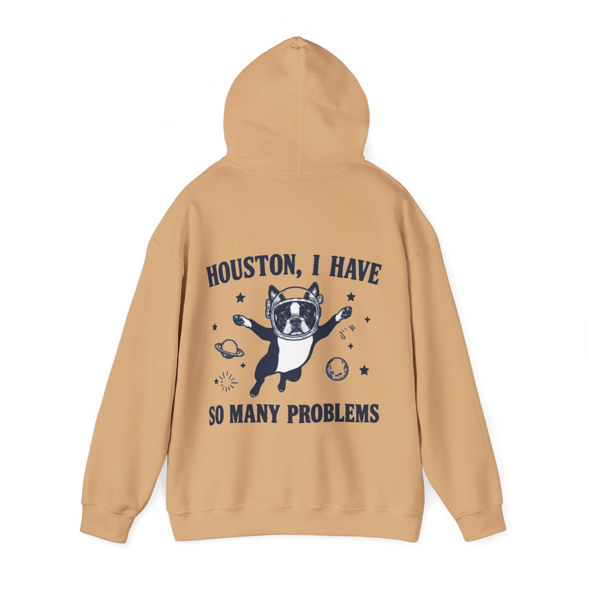 Houston, I Have So Many Problems Adult Hoodie — Funny Space French Bulldog Graphic Hoodie