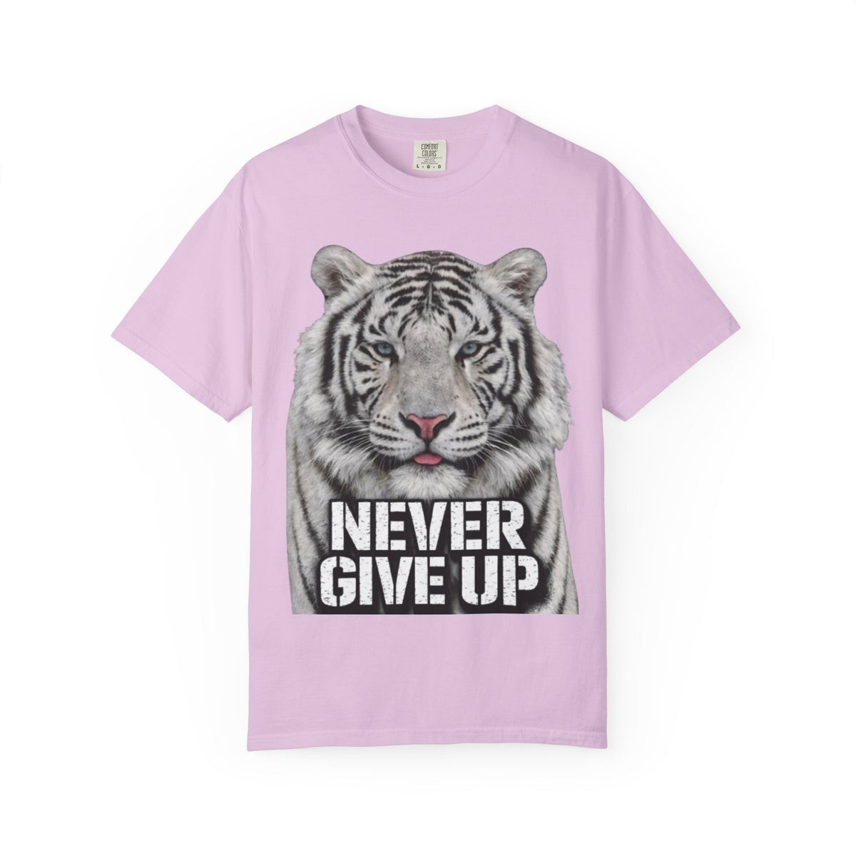 Never Give Up Tiger Adult T-Shirt