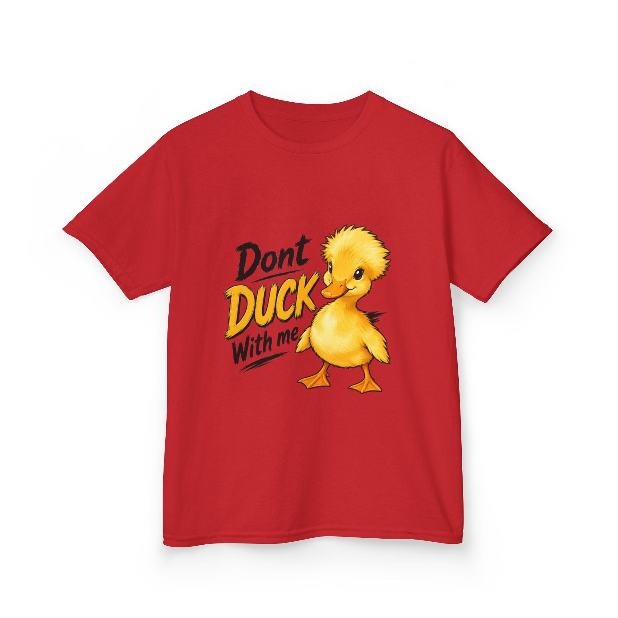 Kids Tee — “Don't Duck With Me” Cute Angry Duck Graphic