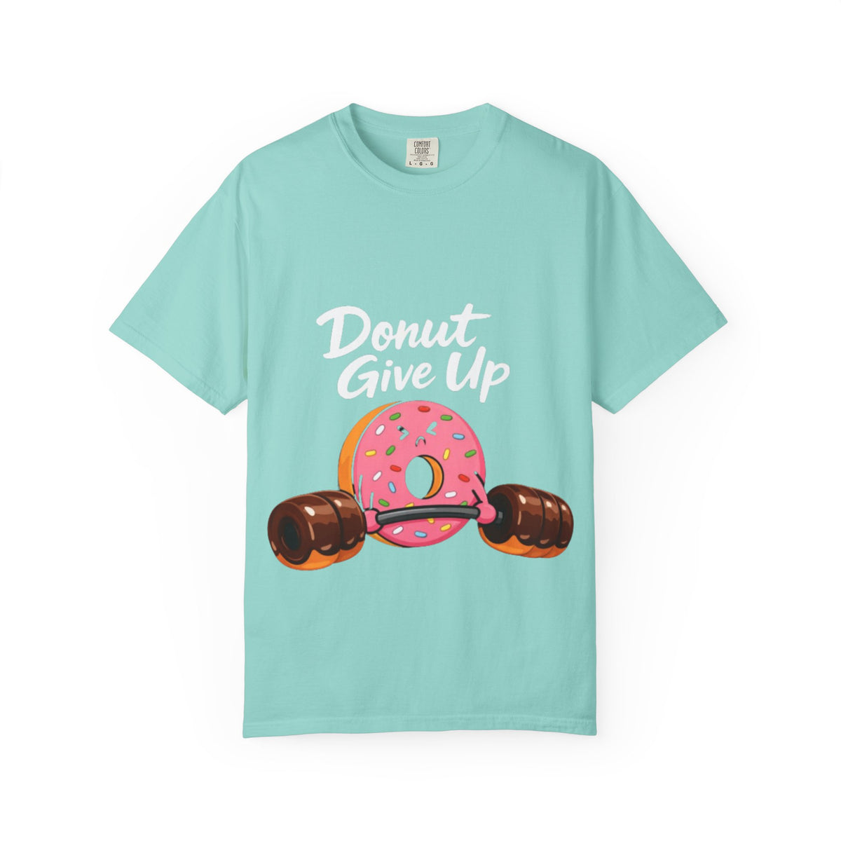 Donut Give Up Adult T-Shirt — Funny Fitness Donut Graphic Tee