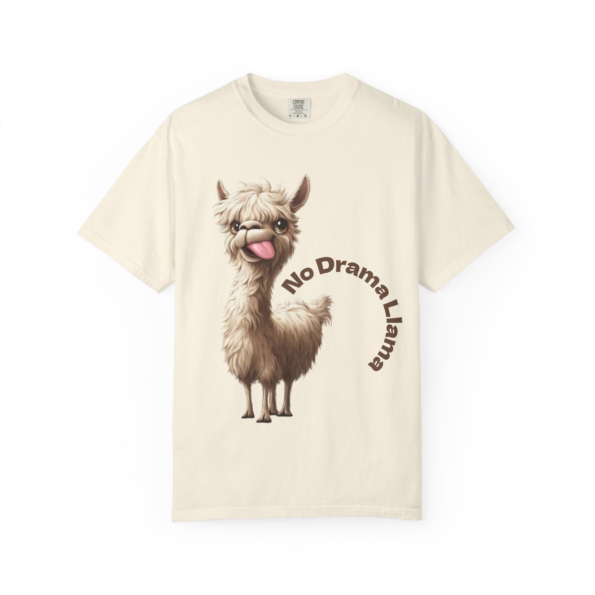 No Drama Llama Adult T-Shirt — Funny Llama Graphic Tee for Animal Lovers