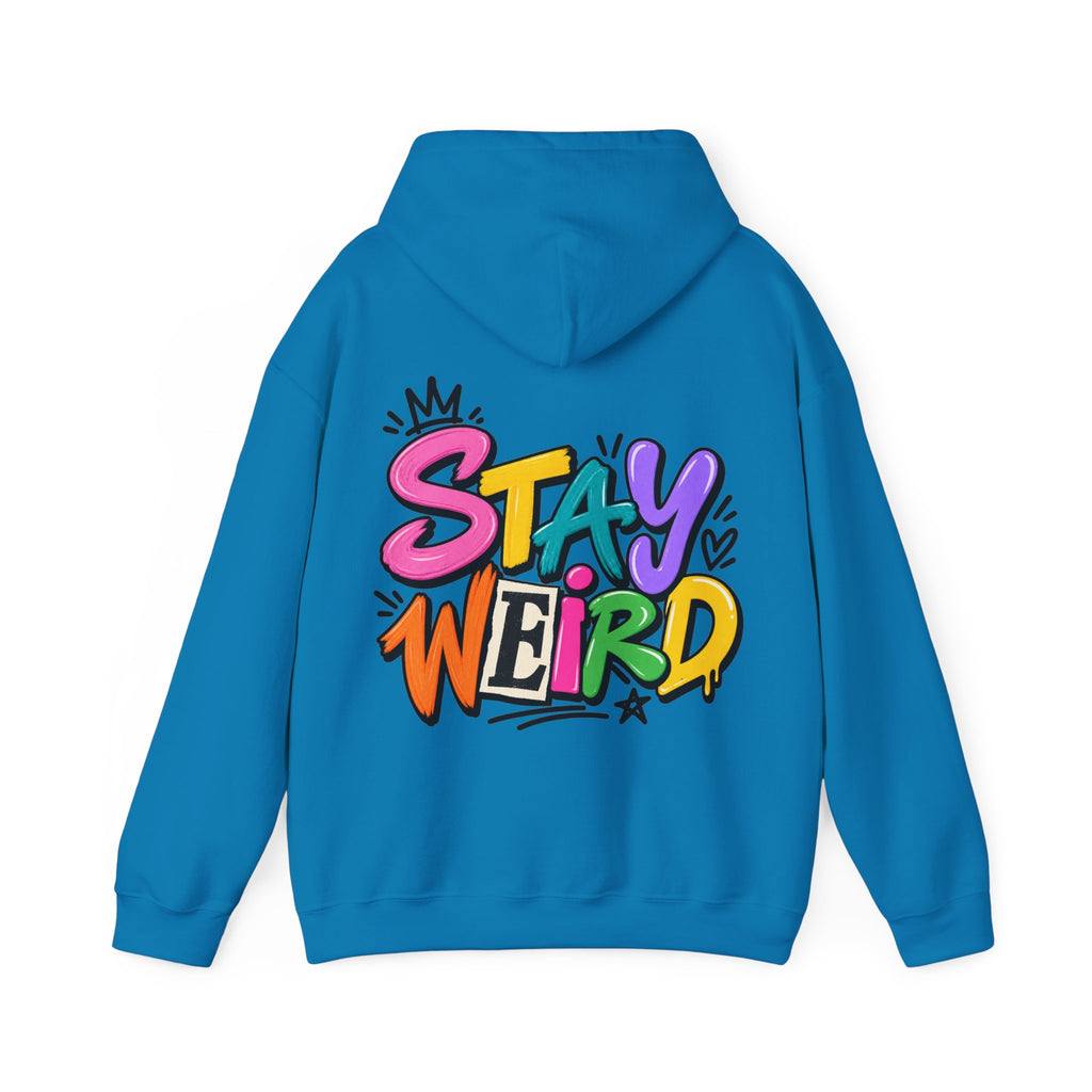Stay Weird Adult Hoodie – Colorful Graffiti Graphic Hoodie