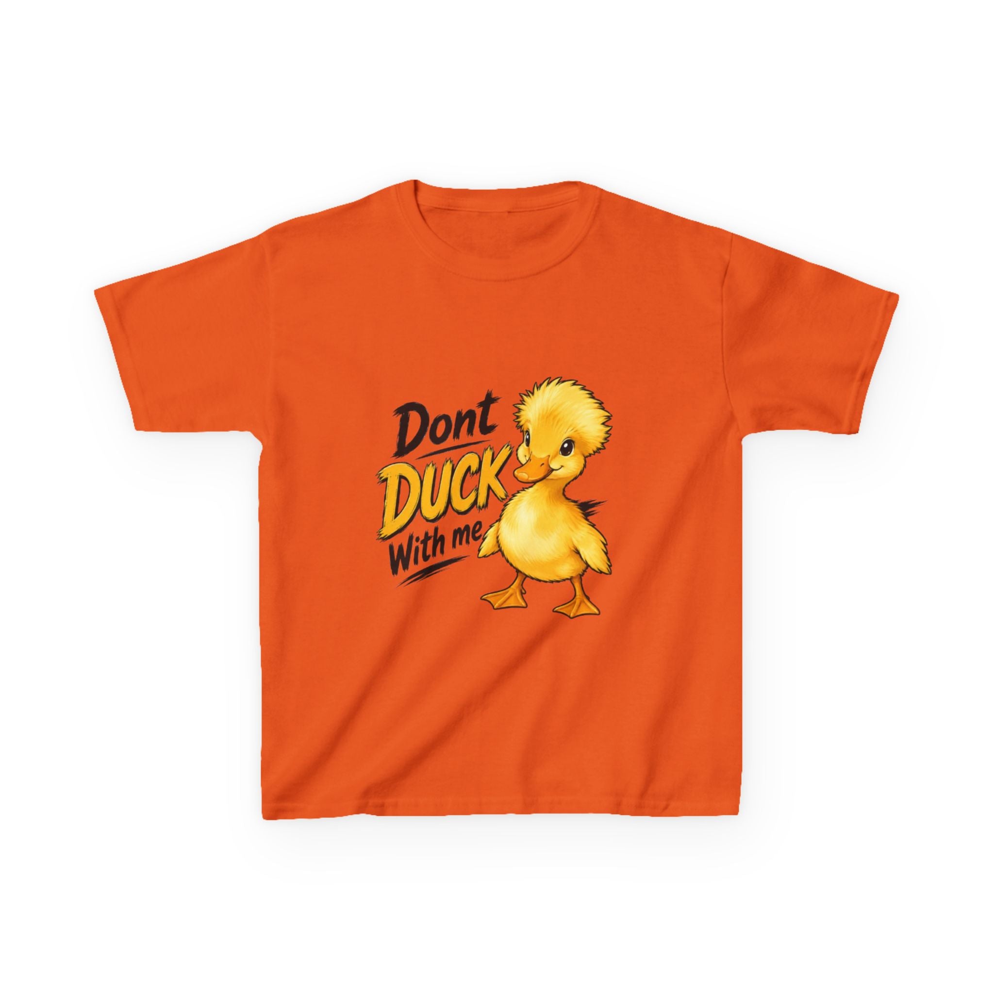 Kids Tee — “Don't Duck With Me” Cute Angry Duck Graphic