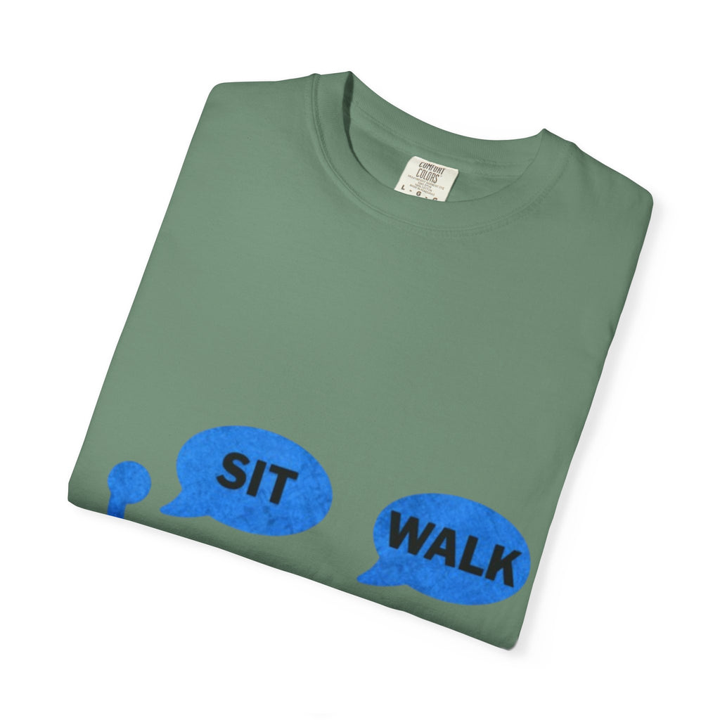 Disabled Veteran & Service Dog T-Shirt — "Sit / Walk" Graphic Tee