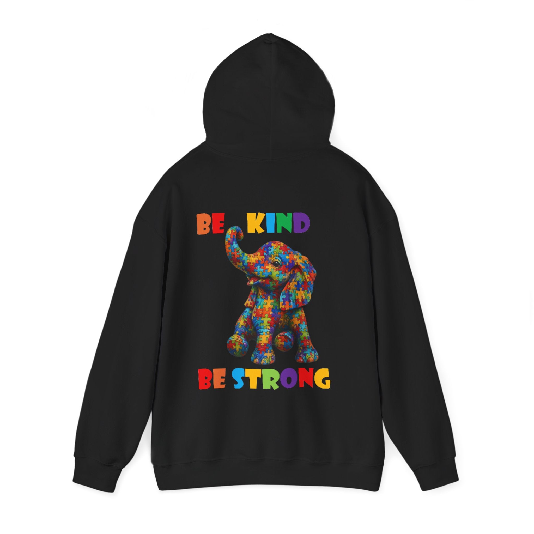 Colorful Elephant 'Be Kind Be Strong' / Adult Hoodie