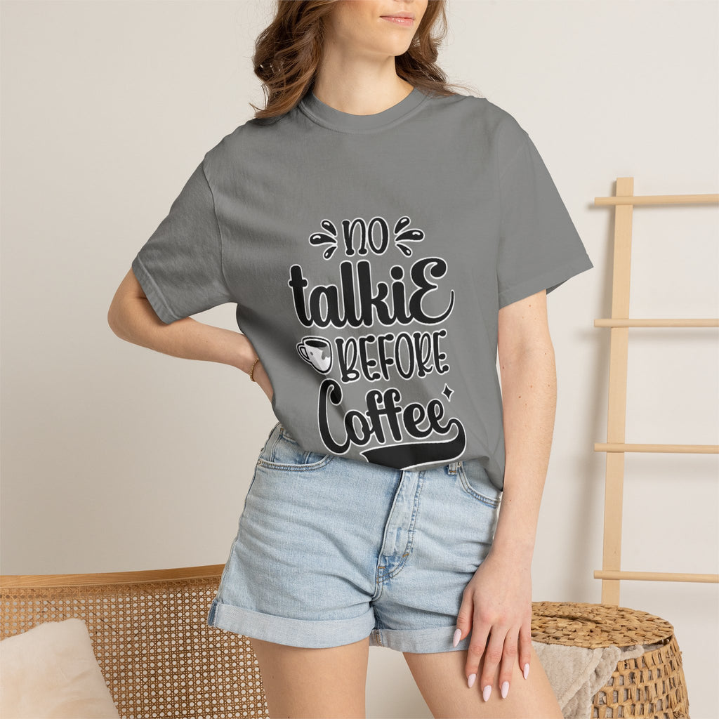 No Talkie Before Coffee Adult T-Shirt
