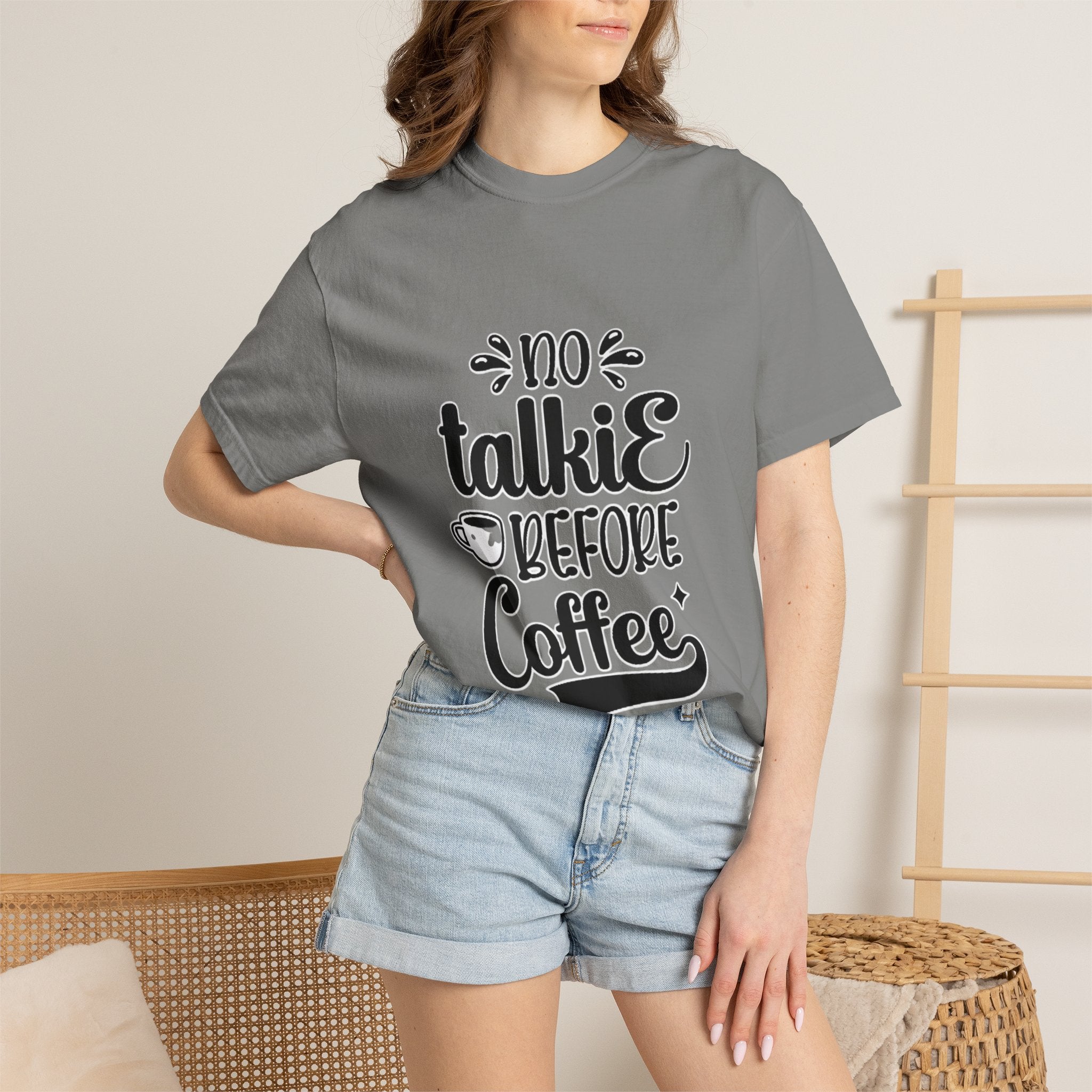 No Talkie Before Coffee Adult T-Shirt