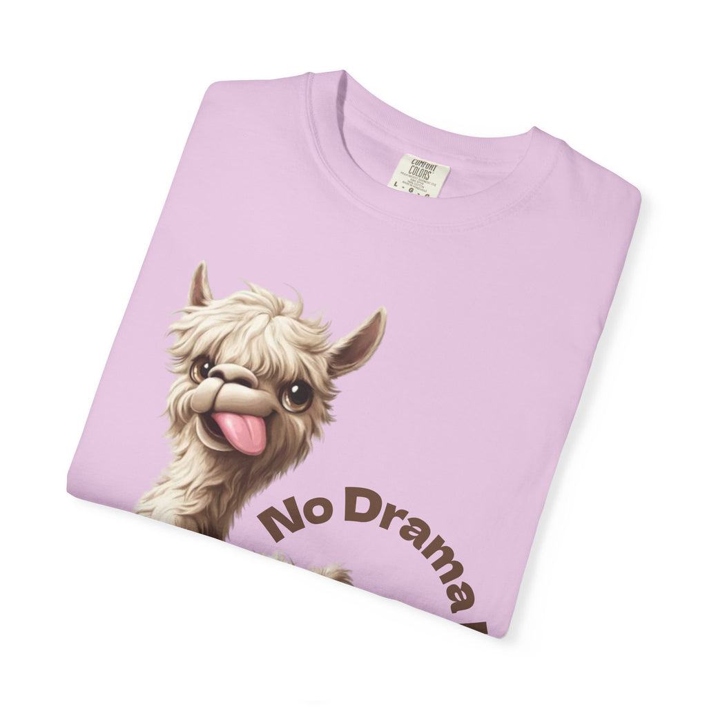 No Drama Llama Adult T-Shirt — Funny Llama Graphic Tee for Animal Lovers