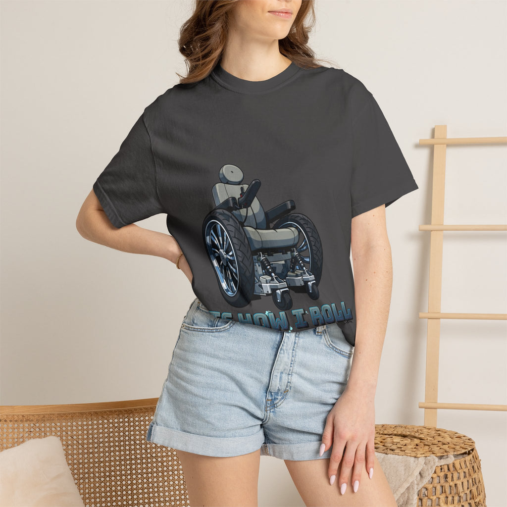 Adult T-Shirt — 'It's How I Roll' Wheelchair Graphic Tee