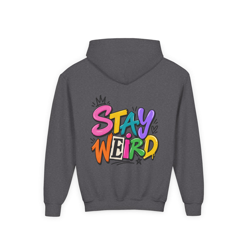 Kids Hoodie - "Stay Weird" Colorful Graffiti Graphic