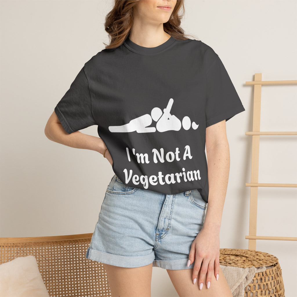 Adult T-Shirt — Funny " i'm Not a Vegetarian" Graphic Tee (Meat Lover Humor)
