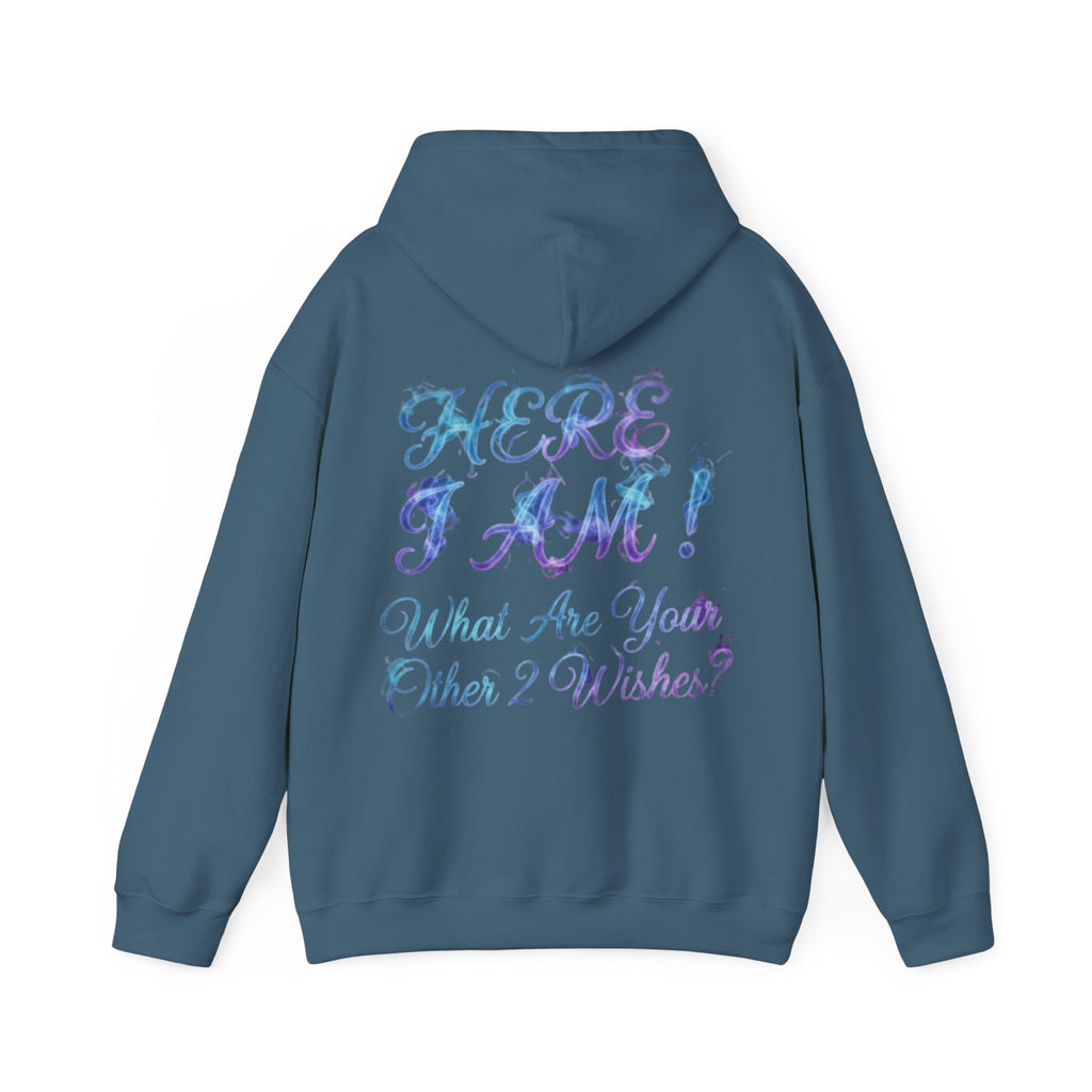 Adult Hoodie — “Here I Am!” Inspirational Script Hooded Sweatshirt