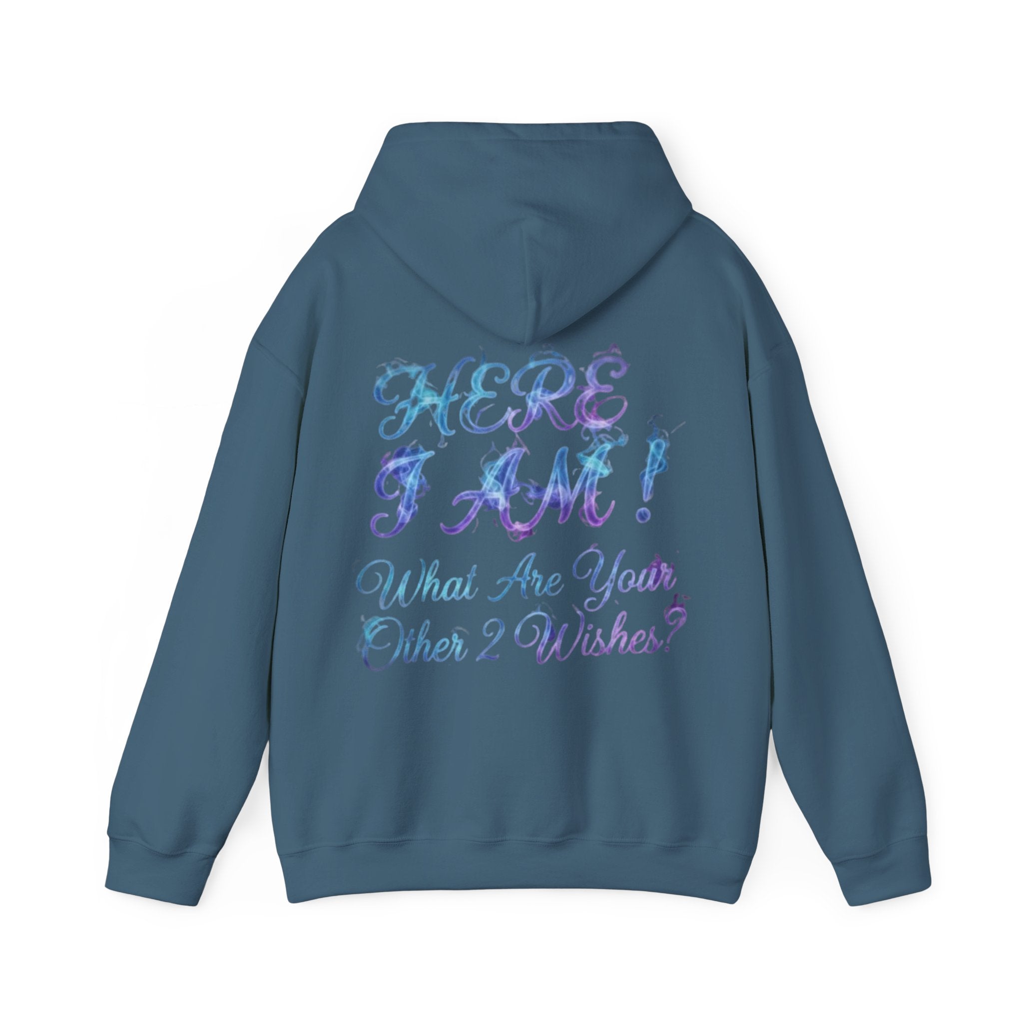 Adult Hoodie — “Here I Am!” Inspirational Script Hooded Sweatshirt