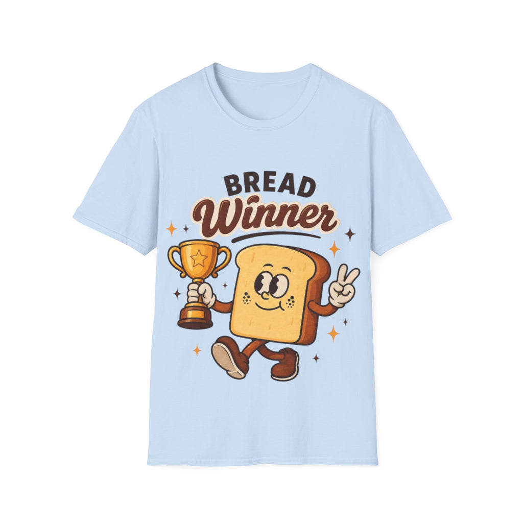 Bread Winner Adult T‑Shirt — Funny Toast Cartoon Tee for Bakers & Breakfast Lovers