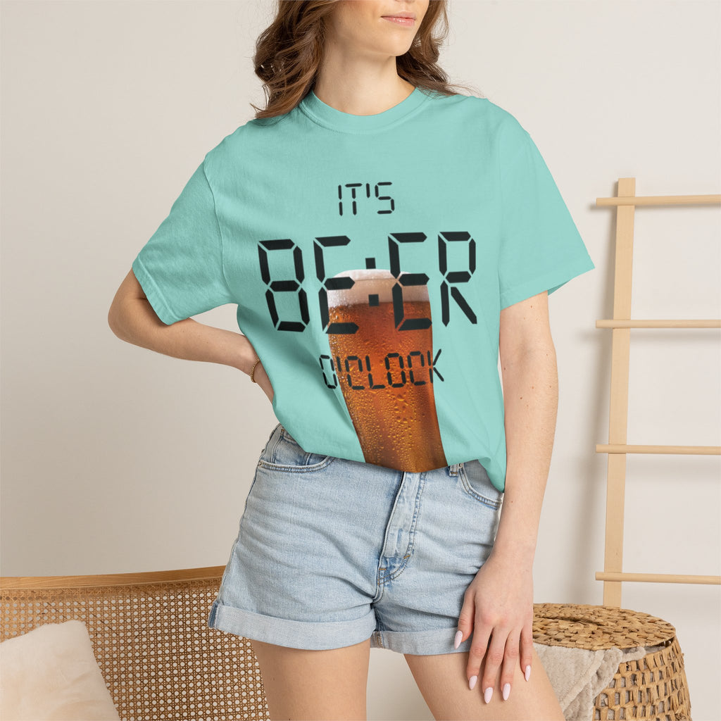 Beer O'Clock Adult T-Shirt — "It's BEER O'CLOCK" Graphic Tee with Pint Glass
