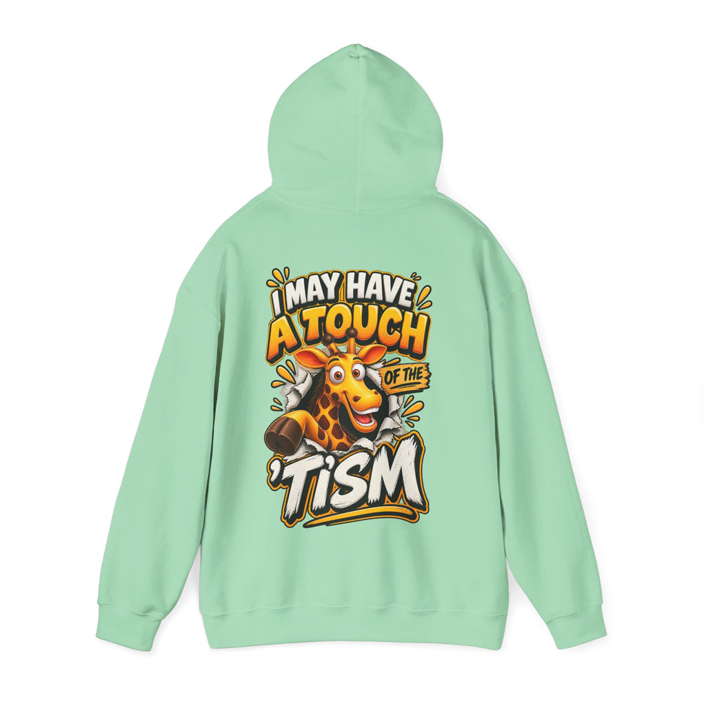 Giraffe 'I May Have a Touch of the Tism' Graphic Adult Hoodie