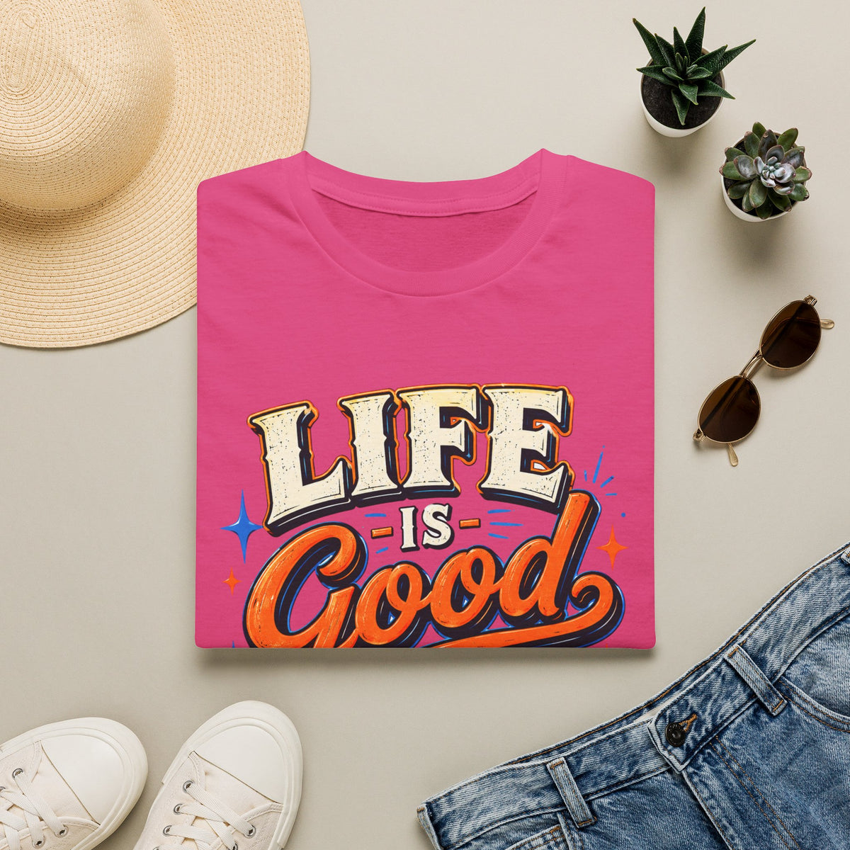 Life Is Good Adult T‑Shirt — "Life Is Good, You Should Get One" Retro Graphic Tee