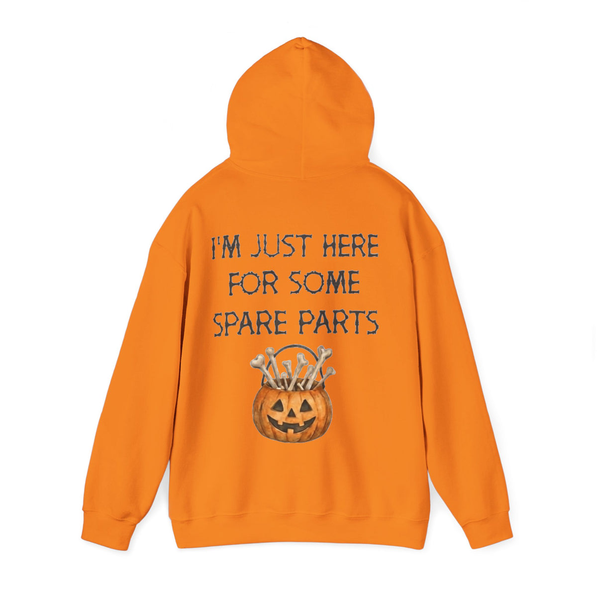 Halloween Pumpkin 'I'm Just Here for Some Spare Parts' Adult Hoodie