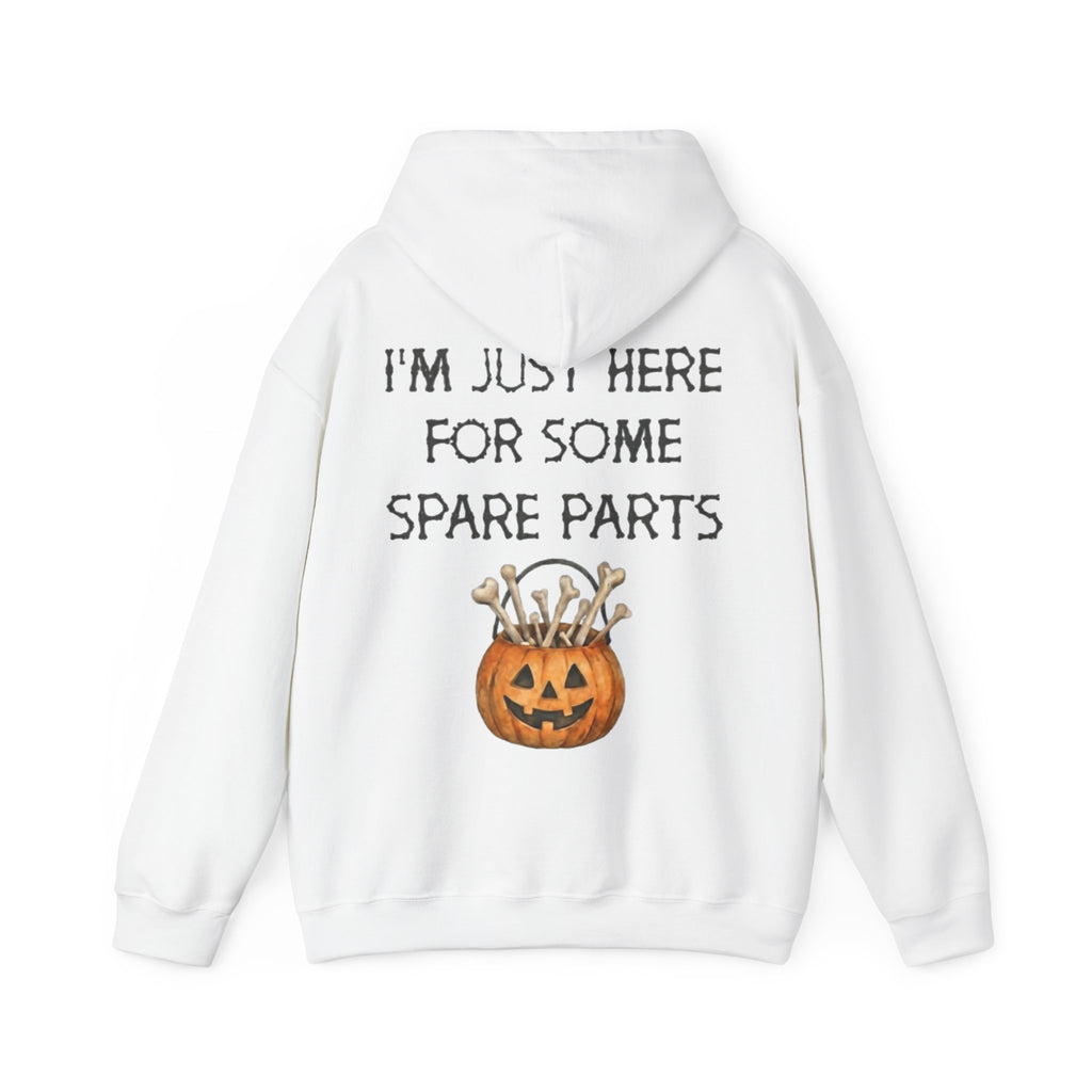 Halloween Pumpkin 'I'm Just Here for Some Spare Parts' Adult Hoodie