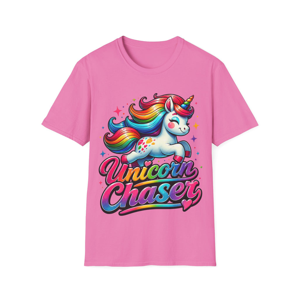 Funny Unicorn Chaser Adult T-Shirt — Rainbow Magical Unicorn Tee