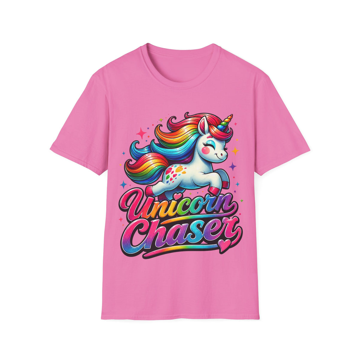 Funny Unicorn Chaser Adult T-Shirt — Rainbow Magical Unicorn Tee