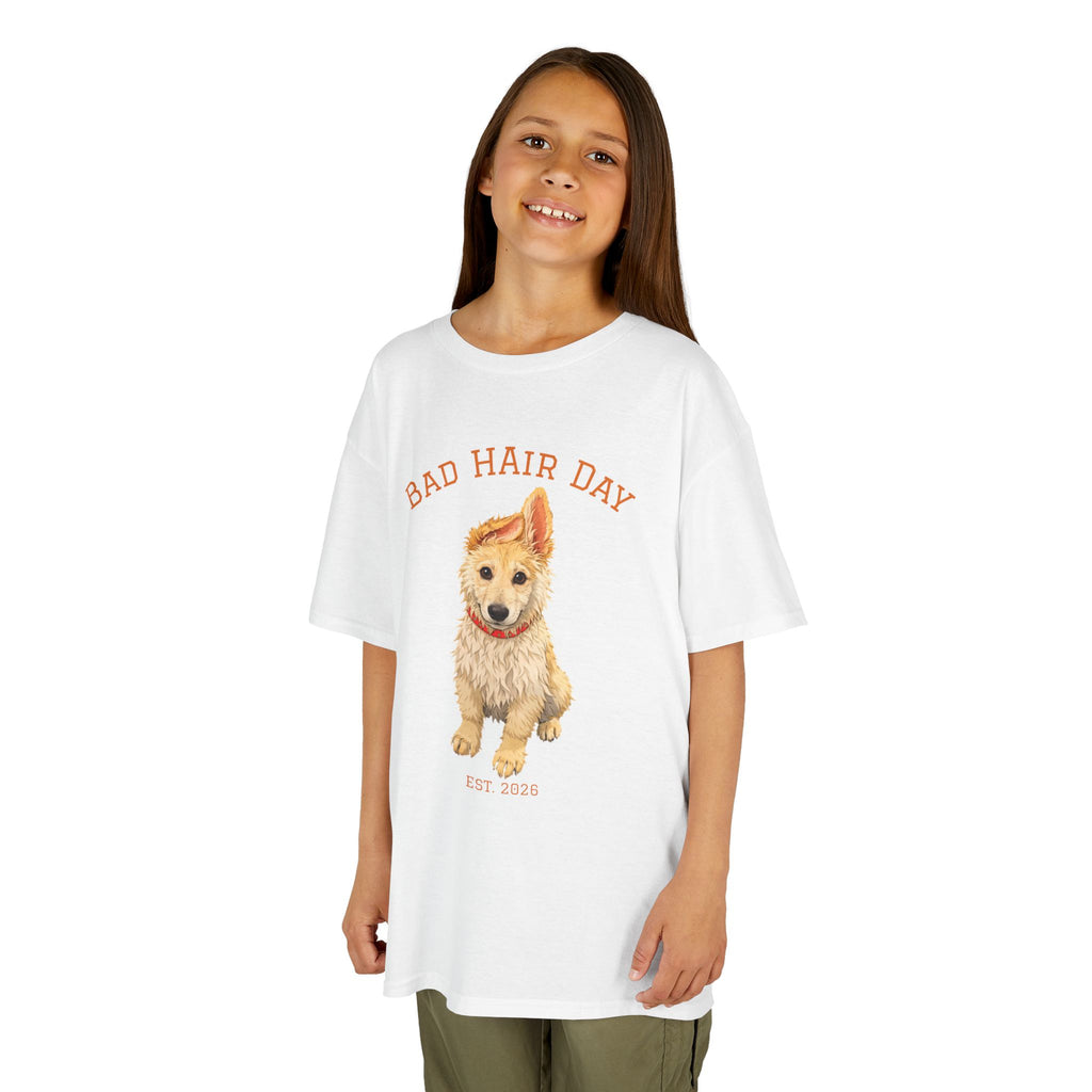 Bad Hair Day Puppy Tee | Tyra Illustration Kids T-Shirt