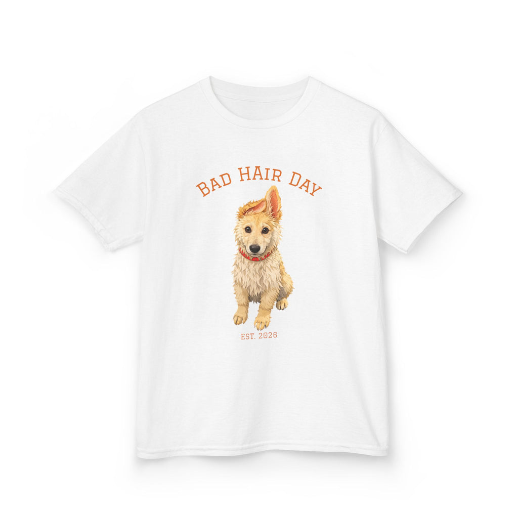 Bad Hair Day Puppy Tee | Tyra Illustration Kids T-Shirt