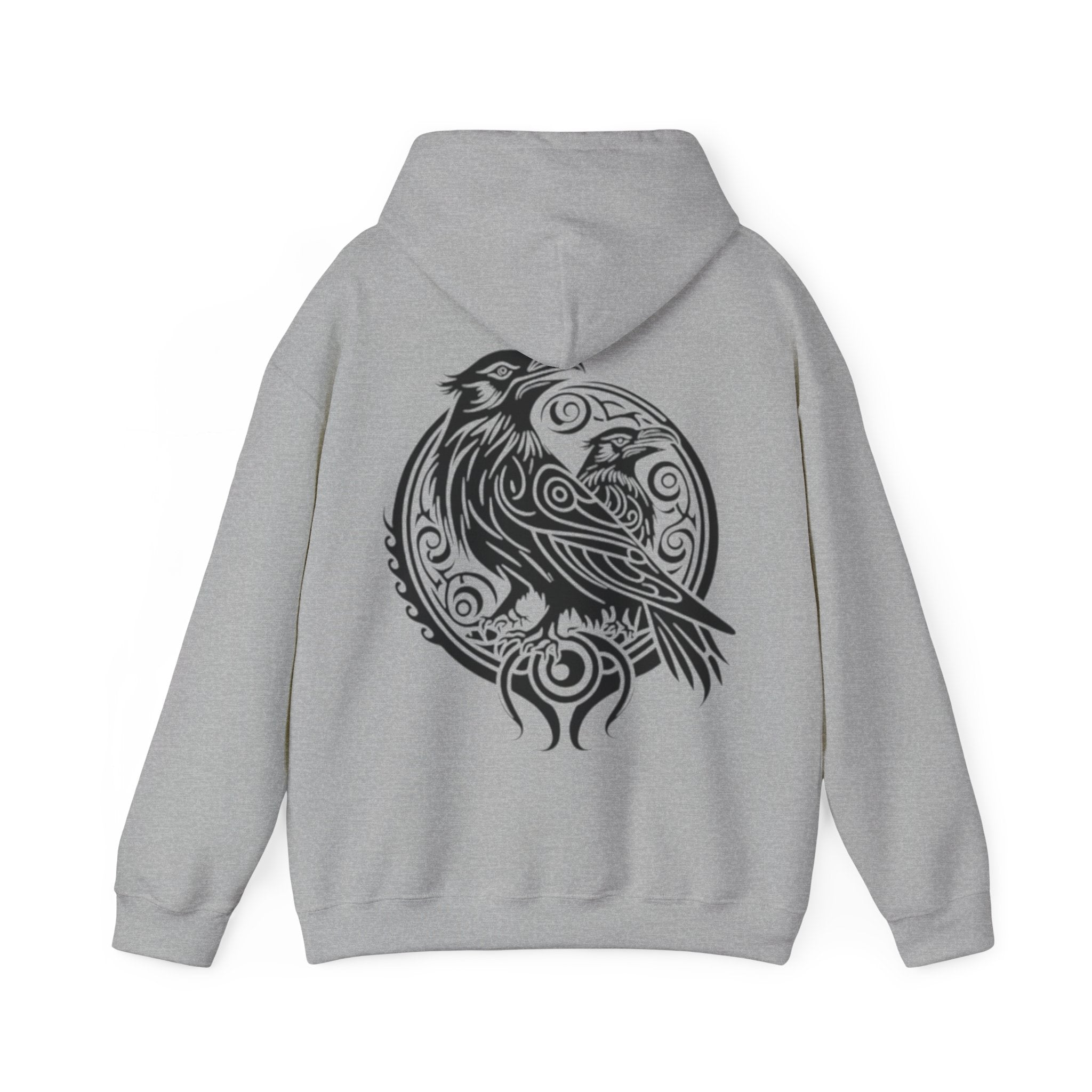 Odens Raven'sTribal Circle Adult Hoodie — Huginn and Muninn