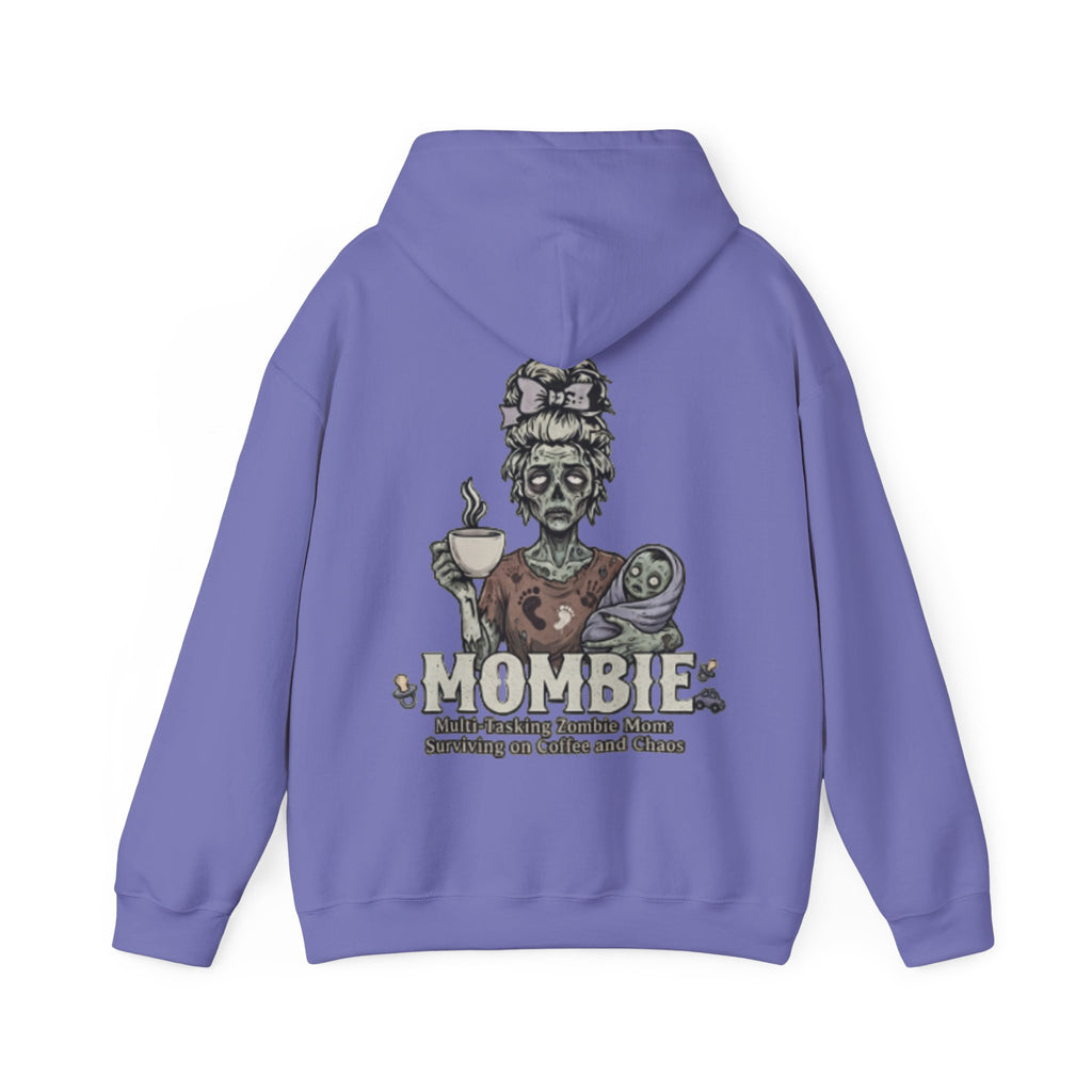 Mombie Adult Hoodie — “Mombie” Funny Coffee & Chaos Mom Sweatshirt