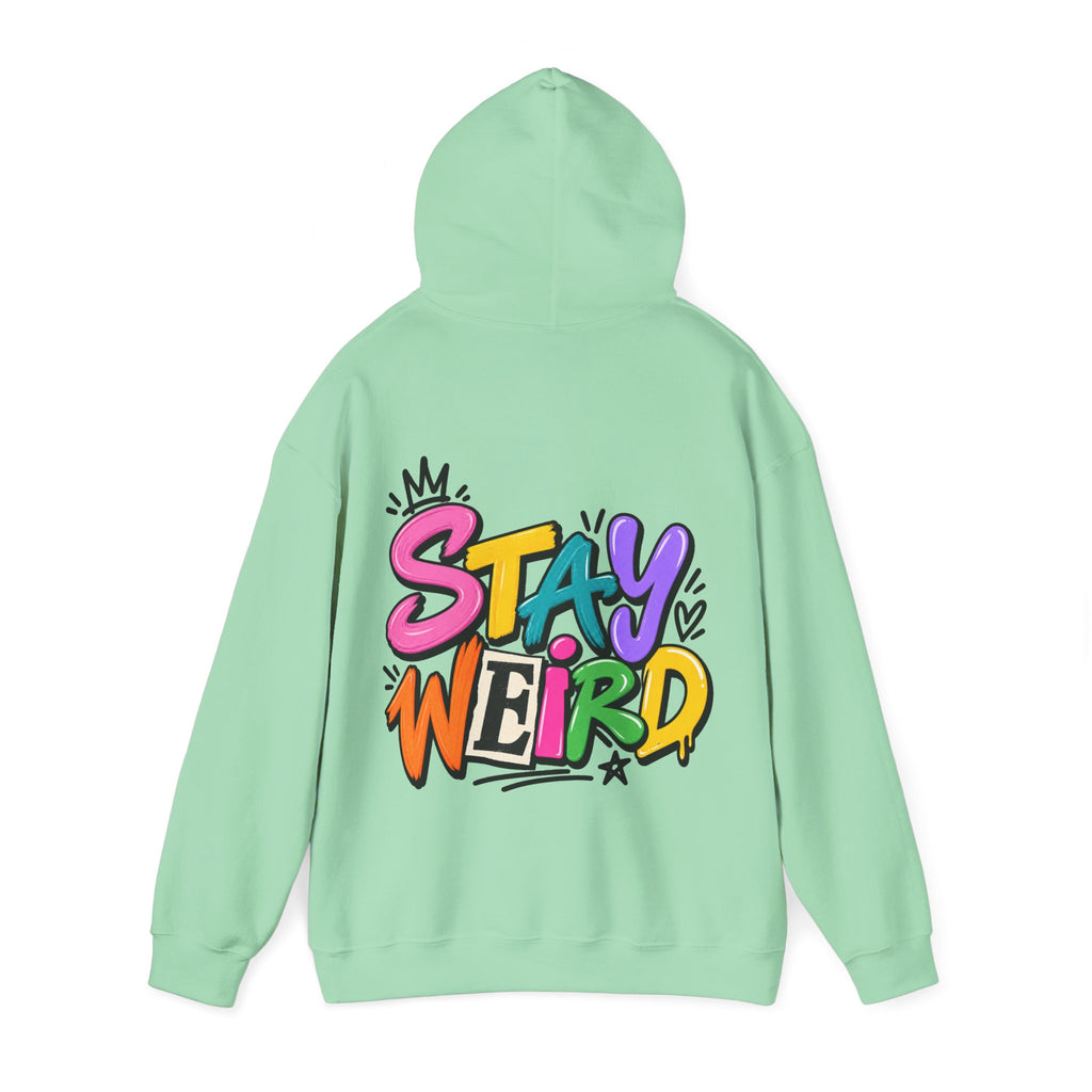 Stay Weird Adult Hoodie – Colorful Graffiti Graphic Hoodie