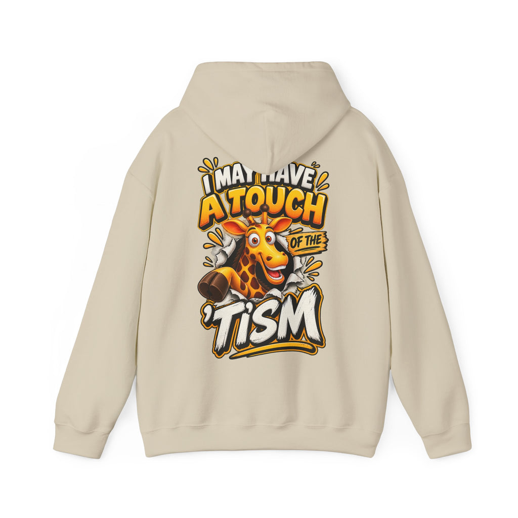Giraffe 'I May Have a Touch of the Tism' Graphic Adult Hoodie