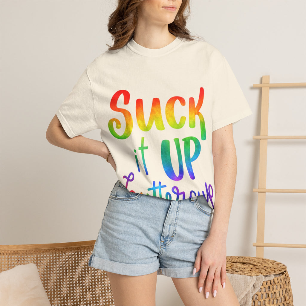 Suck It Up Buttercup Rainbow Graphic Adult T-Shirt