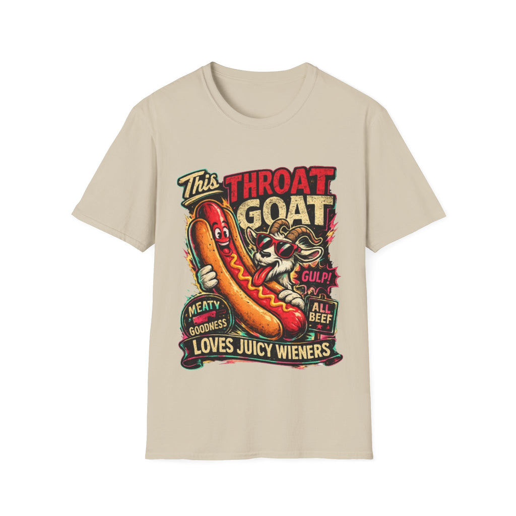 This Throat Goat Adult T-Shirt — Retro Hot Dog Graphic Tee