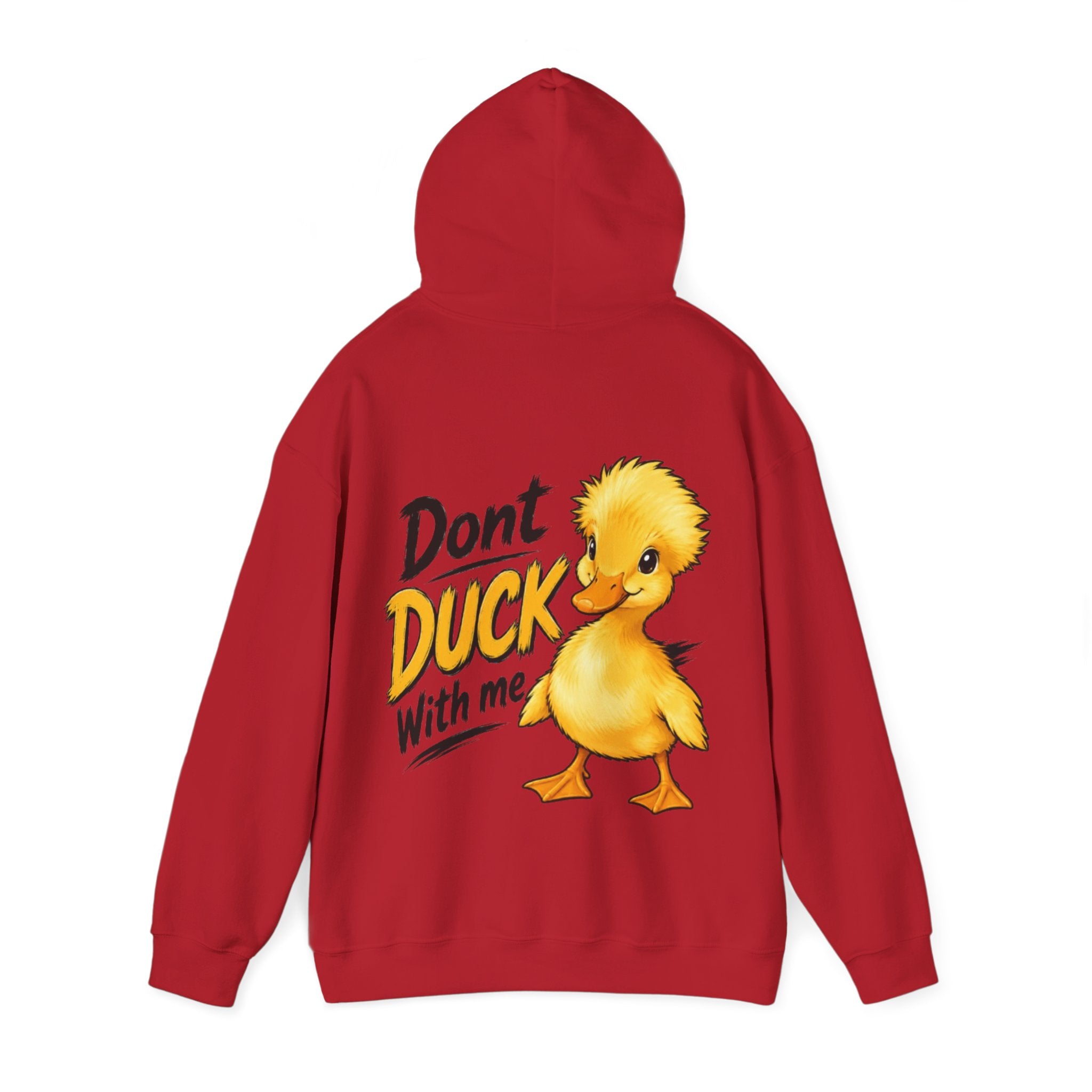 Duck Graphic Adult Hoodie - "Don't Duck With Me" Cute Duck back Sweatshirt