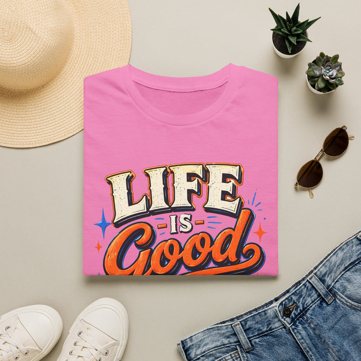 Life Is Good Adult T‑Shirt — "Life Is Good, You Should Get One" Retro Graphic Tee