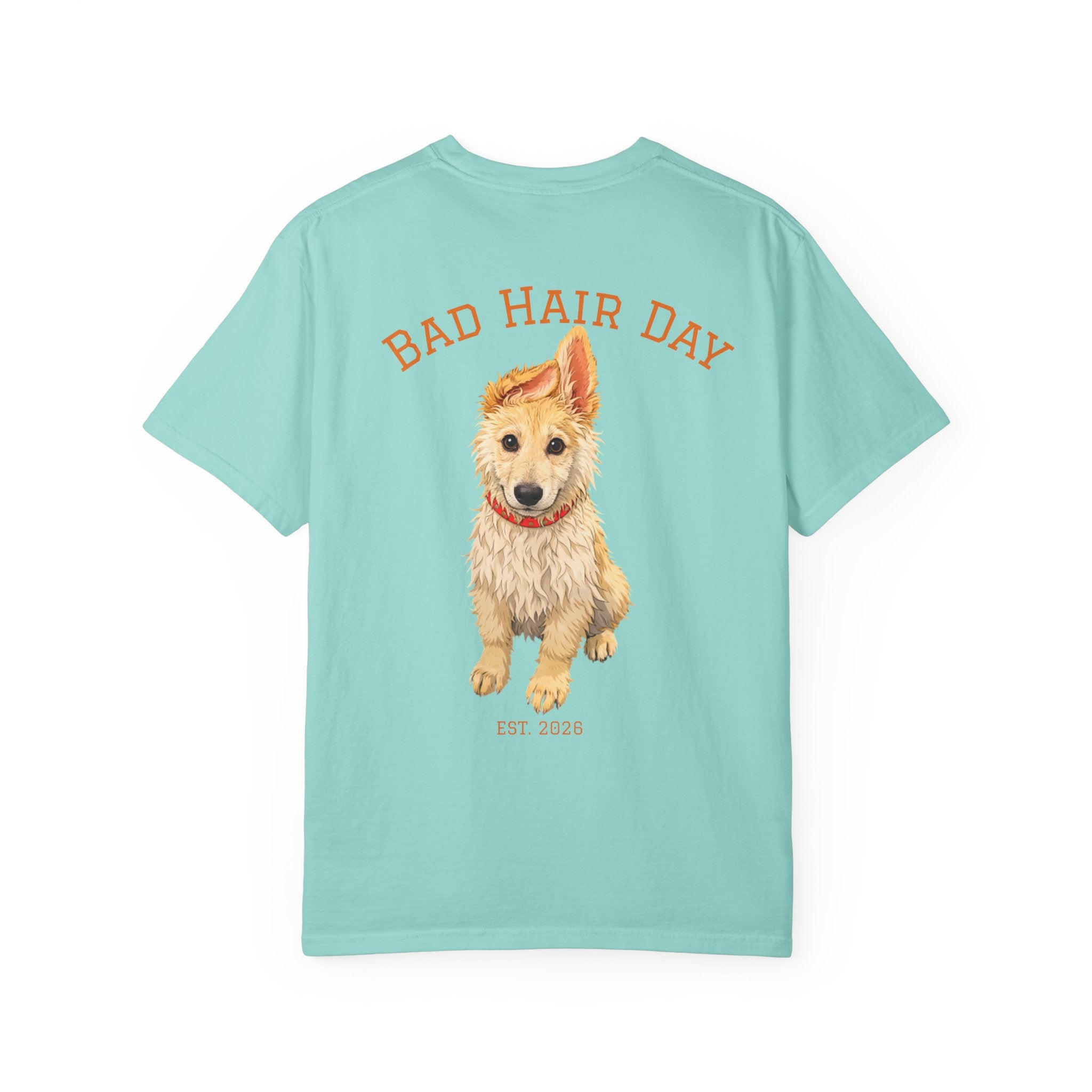 Bad Hair Day Puppy Adult T-Shirt | Paw Print Graphic