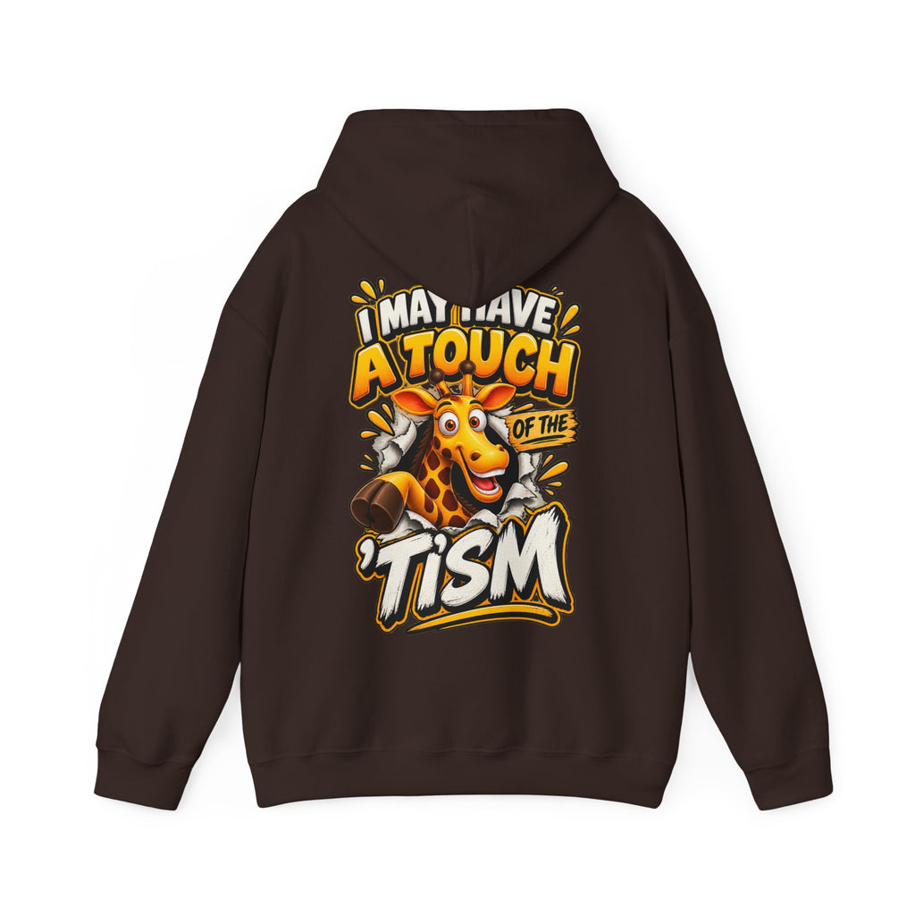 Giraffe 'I May Have a Touch of the Tism' Graphic Adult Hoodie